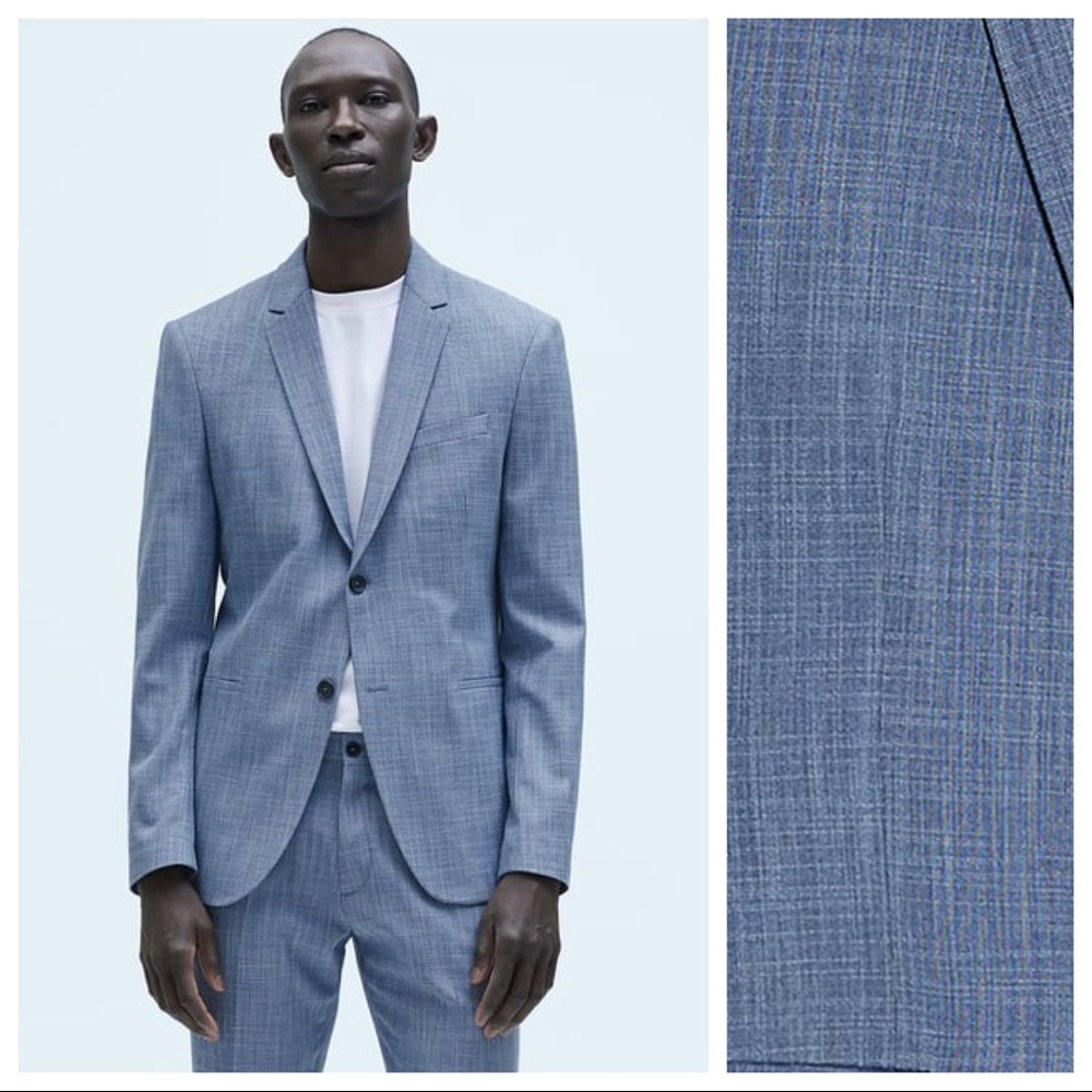 NWT. Zara Man Blue Blazer. Size 46.